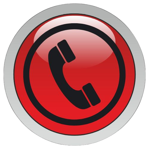 TELÉFONO NEGRO DE CONTACTO ATENCIÓNAL CLIENTE SOBRE FONDO ROJO