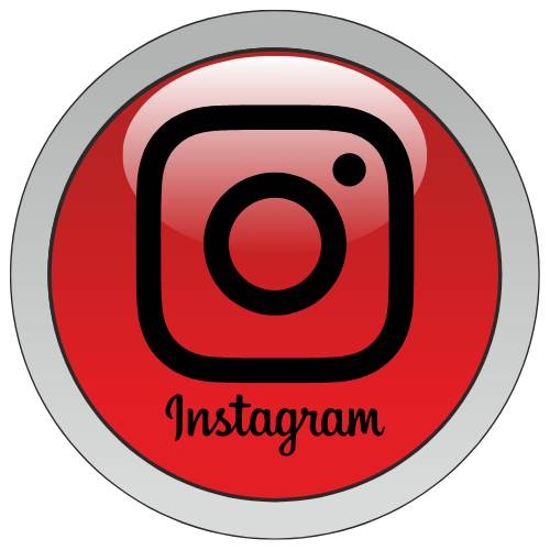 logo negro de instagram sobre fondo rojo